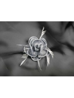 Broche femme grise