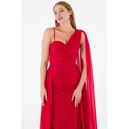 Robe rouge déesse grecque
