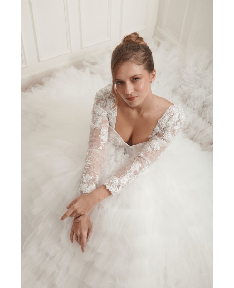 Robe de mariée princesse au volume spectaculaire