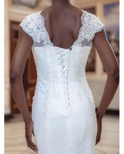 Robe-de-mariée-sirène-en-dentelle 1030-ivoire-Promarried