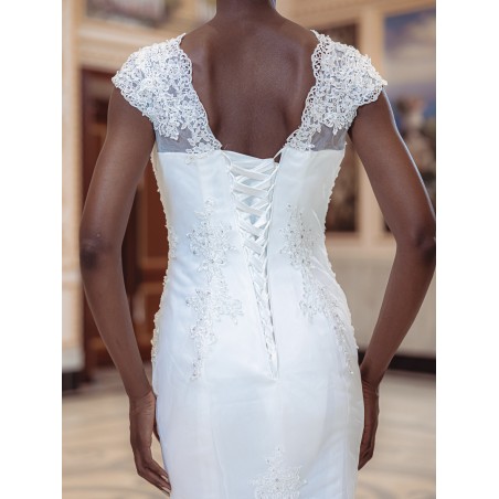 Robe-de-mariée-sirène-en-dentelle 1030-ivoire-Promarried