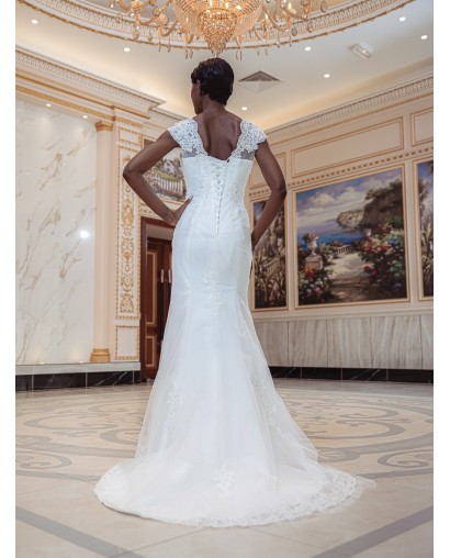 Robe-de-mariée-sirène-en-dentelle 1030-ivoire-Promarried