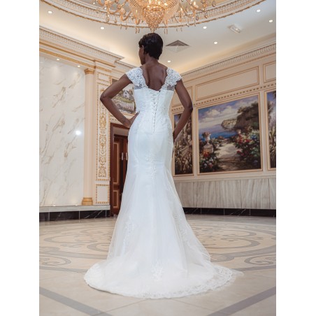Robe-de-mariée-sirène-en-dentelle 1030-ivoire-Promarried