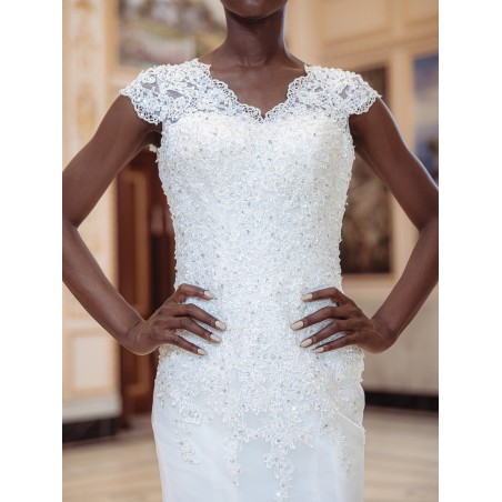 Robe-de-mariée-sirène-en-dentelle 1030-ivoire-Promarried