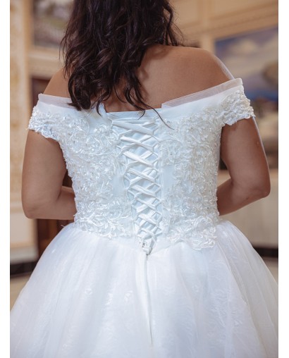 Robe-princesse-hors-l'épaules-avec-traine-6001-ivoire