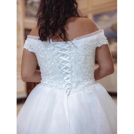 Robe-princesse-hors-l'épaules-avec-traine-6001-ivoire