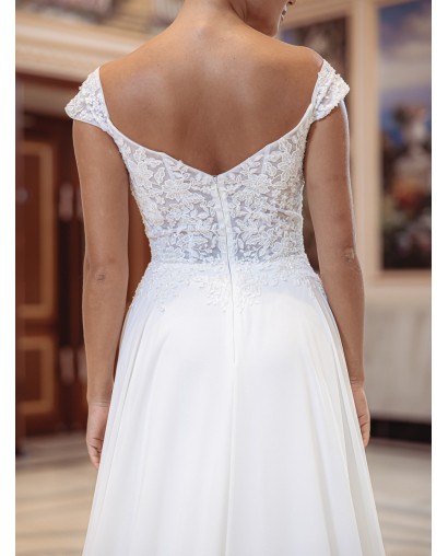 Robe de mariée empire en mousseline 22204 IVORY