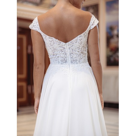Robe de mariée empire en mousseline 22204 IVORY