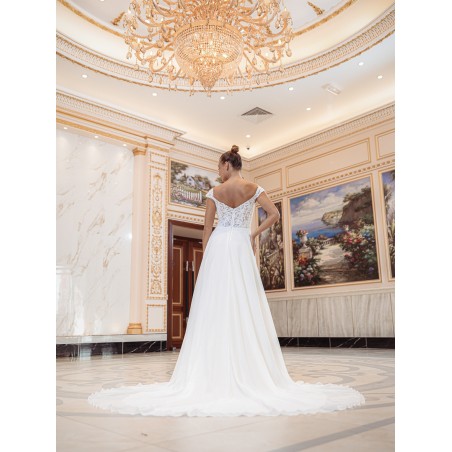 Robe de mariée empire en mousseline 22204 IVORY