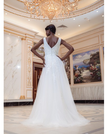 Robe-de-mariée-trapèze-en-tulle Promarried-22221-IVORY