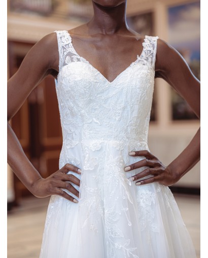 Robe-de-mariée-trapèze-en-tulle Promarried-22221-IVORY