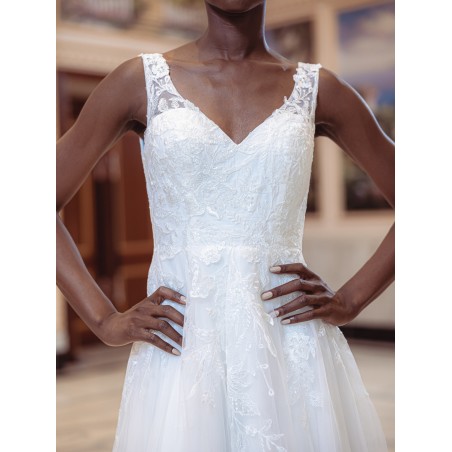 Robe-de-mariée-trapèze-en-tulle Promarried-22221-IVORY