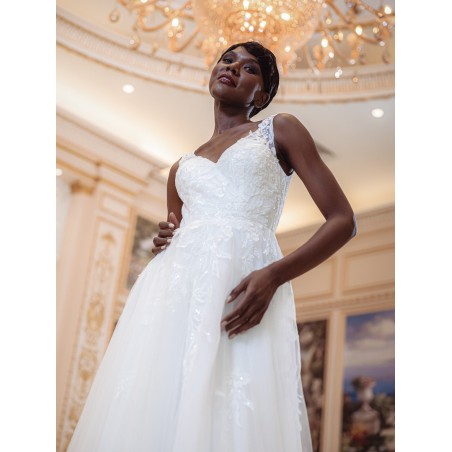 Robe-de-mariée-trapèze-en-tulle Promarried-22221-IVORY