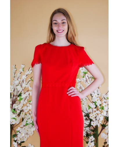 Robe rouge fourreau Promarried