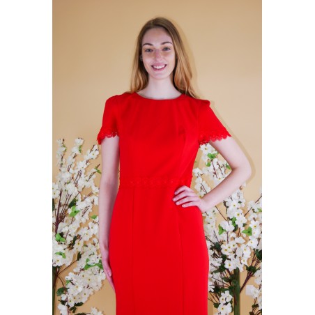 Robe rouge fourreau Promarried