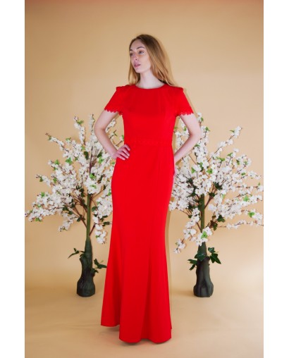 Robe rouge fourreau Promarried