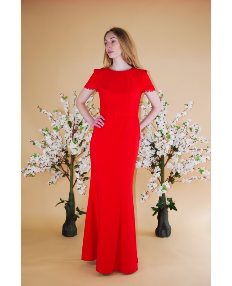 Robe rouge fourreau Promarried