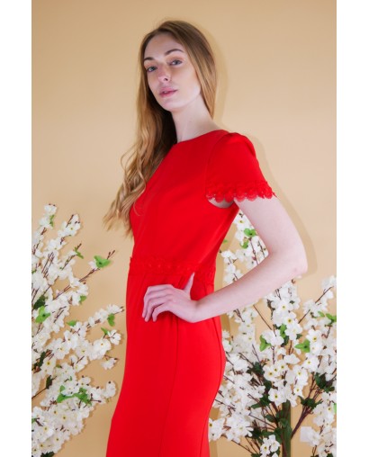 Robe rouge fourreau Promarried