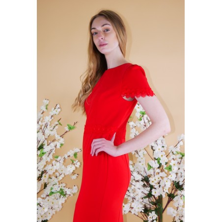 Robe rouge fourreau Promarried