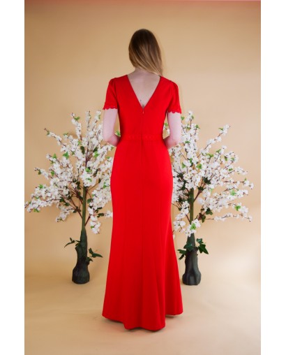 Robe rouge fourreau Promarried
