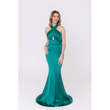 Robe de soirée en satin vert Promarried