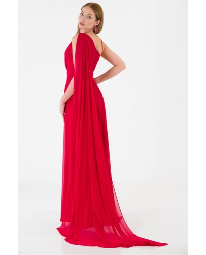 Robe rouge déesse grecque Promarried