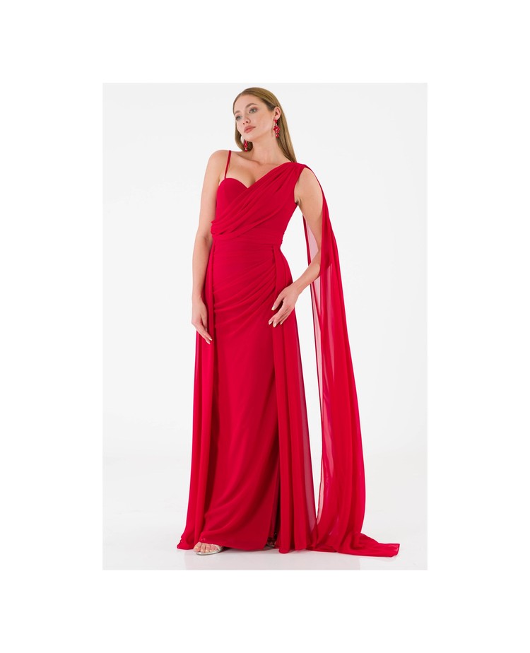 Robe rouge déesse grecque Promarried