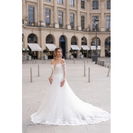 Robe de mariée princesse hors l'épaule