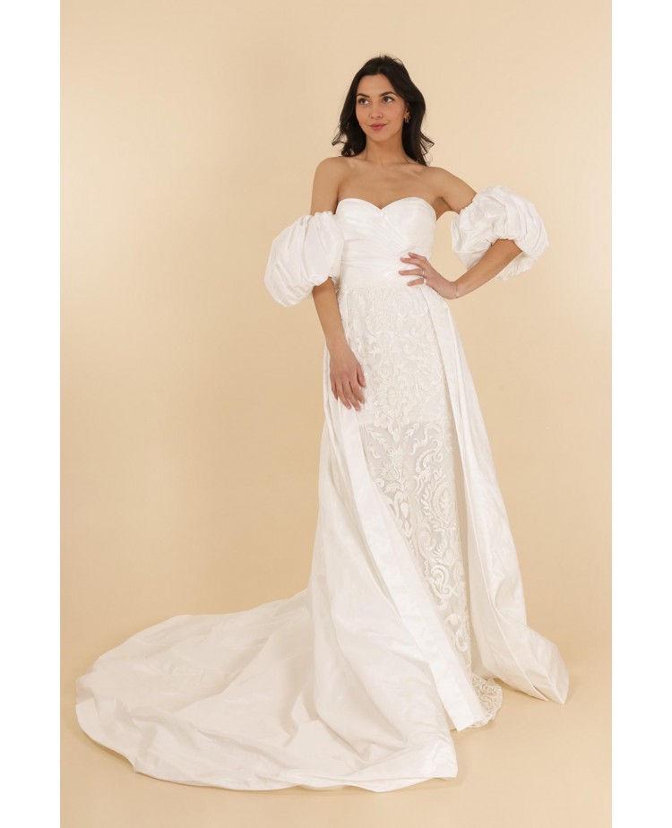 robe de mariée avec sur jupe