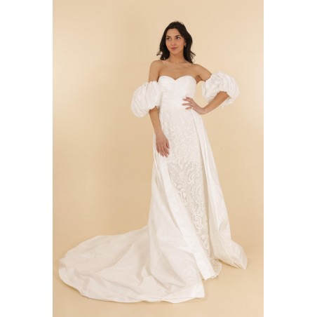robe de mariée avec sur jupe