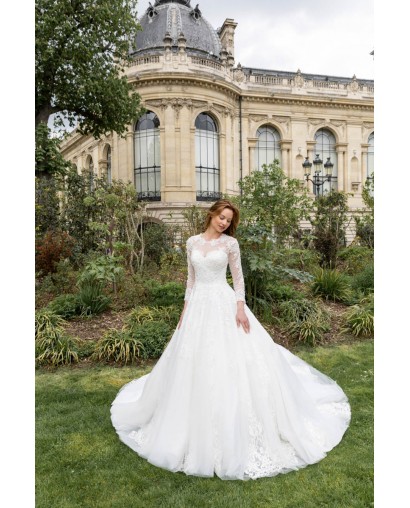Robe de princesse manches longues