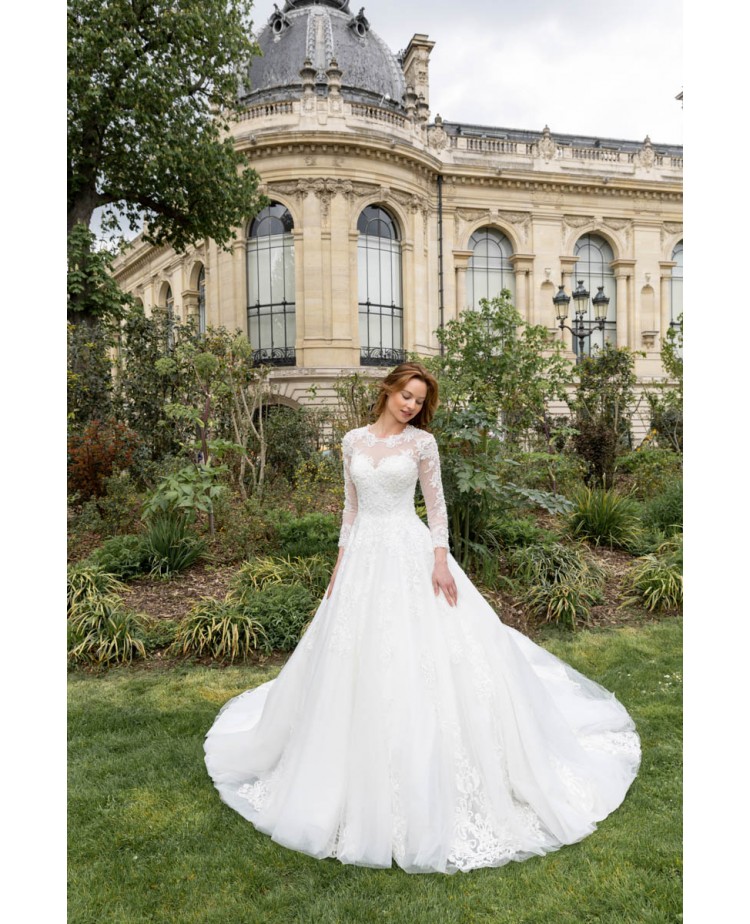 Robe de princesse manches longues