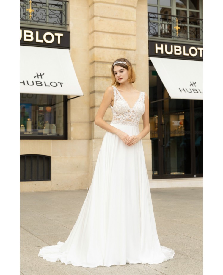 Robe en mousseline évasée