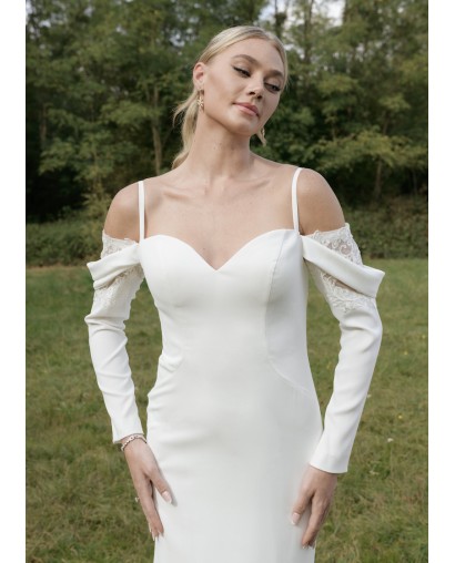 Robe coupe fourreau avec traine Promarried
