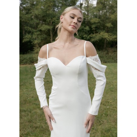 Robe coupe fourreau avec traine Promarried