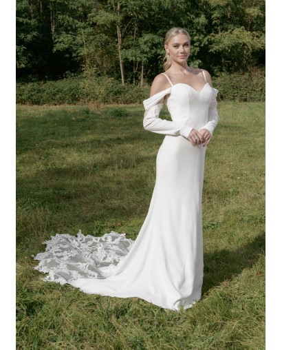 Robe coupe fourreau avec traine Promarried