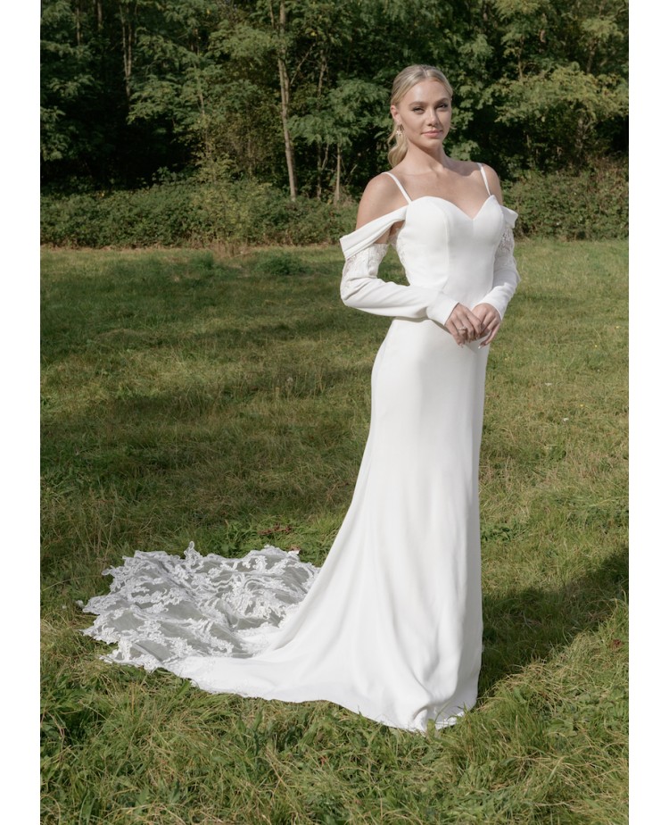 Robe coupe fourreau avec traine Promarried