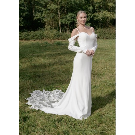Robe coupe fourreau avec traine Promarried