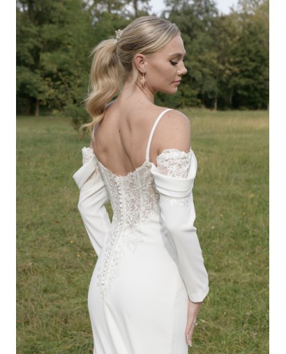 Robe coupe fourreau avec traine Promarried