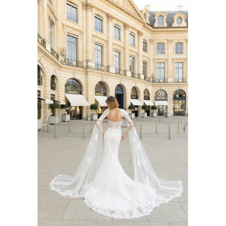 Robe sirène manches longues avec traine Promarried