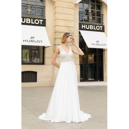 Robe de mariée bohème en mousseline Promarried