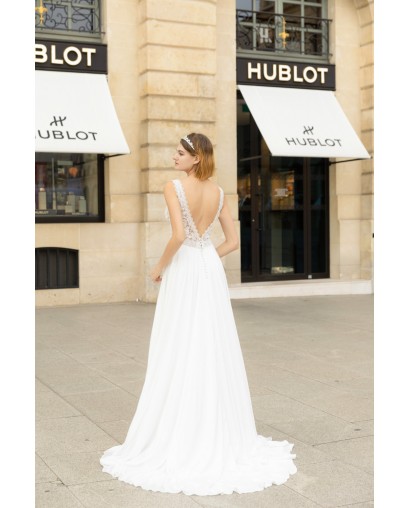 Robe de mariée bohème en mousseline Promarried