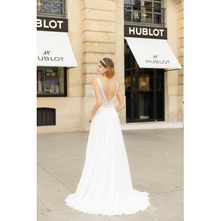 Robe de mariée bohème en mousseline Promarried