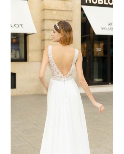 Robe de mariée bohème en mousseline Promarried
