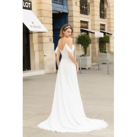 Robe de mariée bohème avec fente