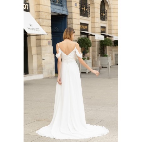 Robe de mariée bohème avec fente