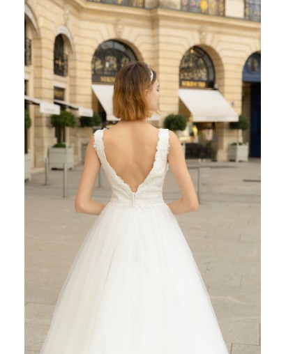 Robe de mariée princesse en tulle